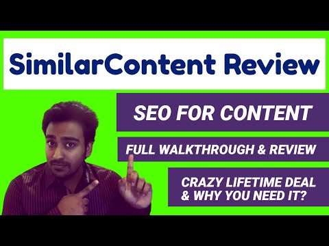 SimilarContent Review SEO Content Optimization Lifetime Deal
