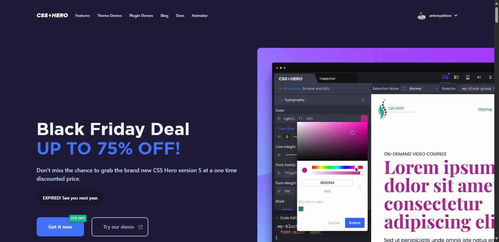 CSS Hero Black Friday Deal