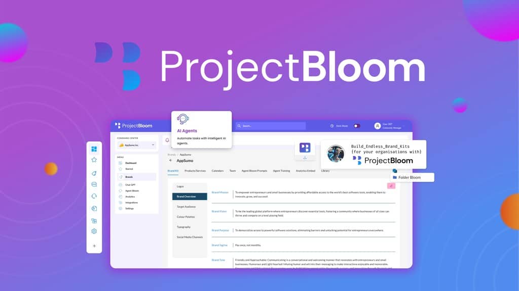 Bloom Project Development Projectbloom Lifetime Deal - Ai Brand Asset Management